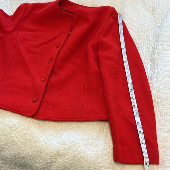 Pendleton Vintage Button Up Jacket 90s Blazer Wool Red Sz 8 Retro Academia Fall - Picture 5 of 10
